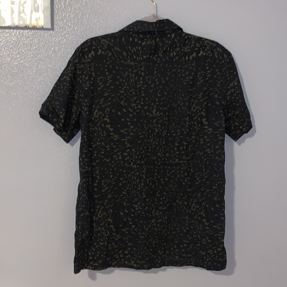 Billabong black speckled green lightweight organic cotton button Down shirt - Picture 4 of 7